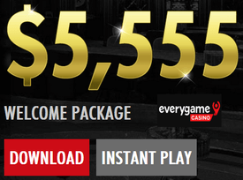 Everygame's download and instant-play casinos
