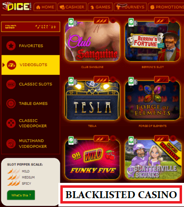 3Dice online casino games