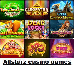 Allstarz casino games