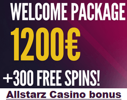 Allstarz Casino welcome bonus