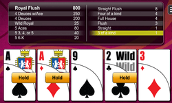 Bonus Deuces Wild video poker by SpinLogic/RTG