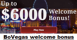 BoVegas Casino welcome bonus