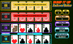 Bump It Up Jacks or Better video poker by WGS