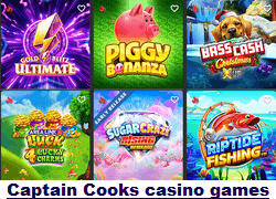 Captain Cooks casino games