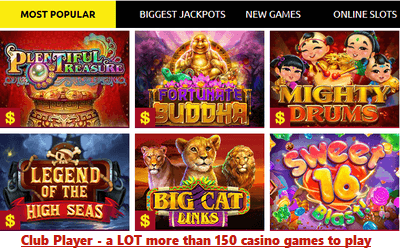 Hundreds of SpinLogic casino games at Club Player