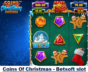 Coins Of Christmas, new Betsoft online casino slot game