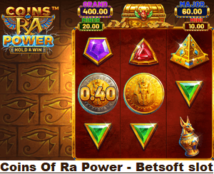 Coins Of Ra Power, new Betsoft online casino slot game