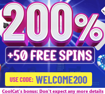 CoolCat Casino free spins bonus