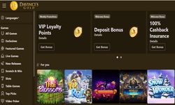 Da Vinci's Gold Casino website
