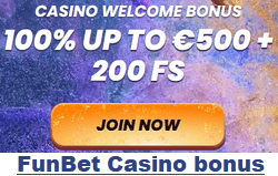 FunBet Casino welcome bonus