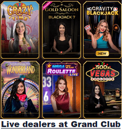 Grand Club Casino live dealer games