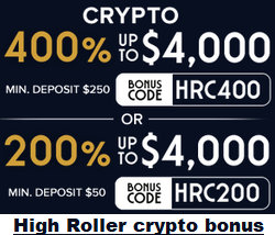 High Roller Casino crypto bonus