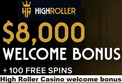 High Roller Casino welcome bonuses