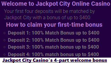 Jackpot City Casino welcome bonus