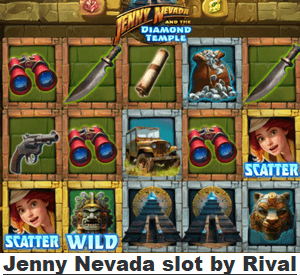 Jenny Nevada and the Diamond Temple, new Rival online slot game