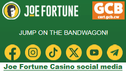 Joe Fortune Casino social media