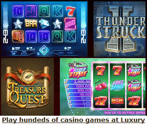 Online casino games at Luxury