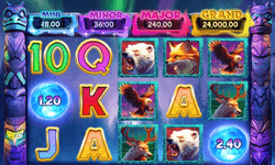 Screenshot of Mythic Wolf Extreme online slot by Rival