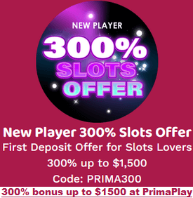 Slots bonus at PrimaPlay Casino