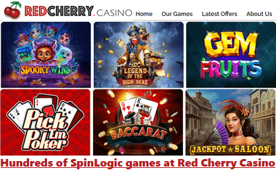 Play hundreds of SpinLogic games at Red Cherry Casino