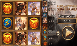 Rise Of The Titans scratch card by Dragon Gaming