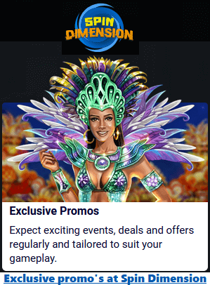 Spin Dimension Casino exclusive promo's