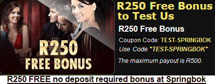 Springbok Casino, free no deposit required bonus