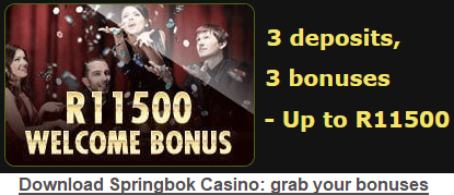 Springbok Casino, welcome bonus