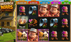 Screenshot of The Neighbor Wars online slot by Betsoft