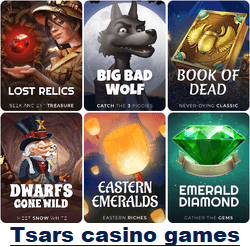 Tsars casino games