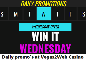 Daily promo's at Vegas2Web Casino