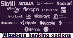 Wizebets banking options