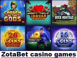 ZotaBet casino games