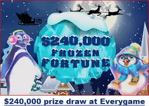 $240,00 Frozen Fortune prize draw at Everygame Casino