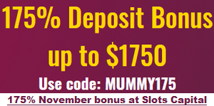 November 2024 deposit bonus at Slots Capital Casino