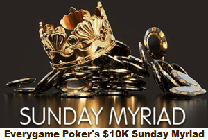 Sunday Myriad tournament at Everygame Poker